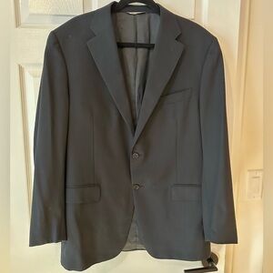 Canali Travel and Water Resistant Dark Charcoal Men's Blazer Cupro 54R
